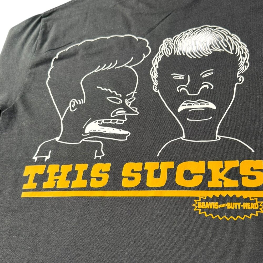 Beavis and Butt-Head This Sucks Graphic T-Shirt, Black, Short Sleeve, Unisex